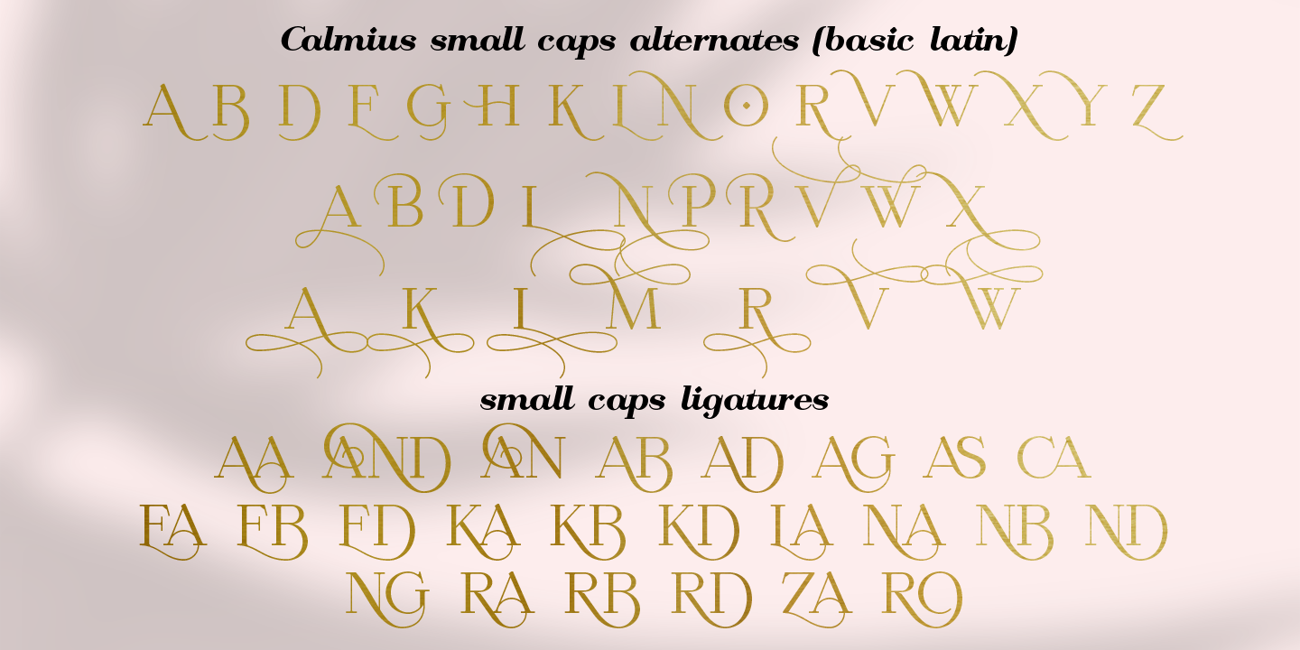 Calmius Medium Italic Font preview